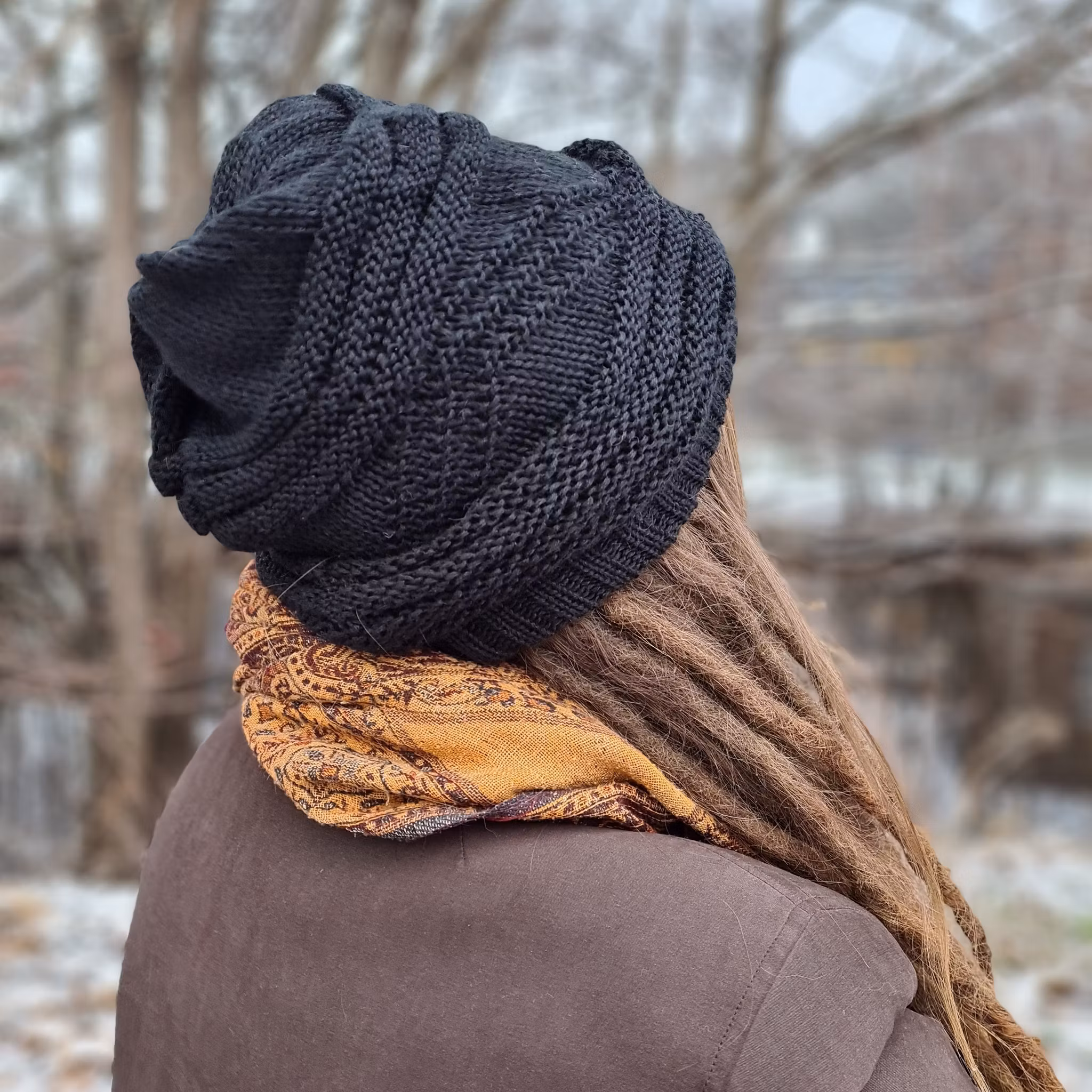 Dreads Stickad Mössa (med hål)