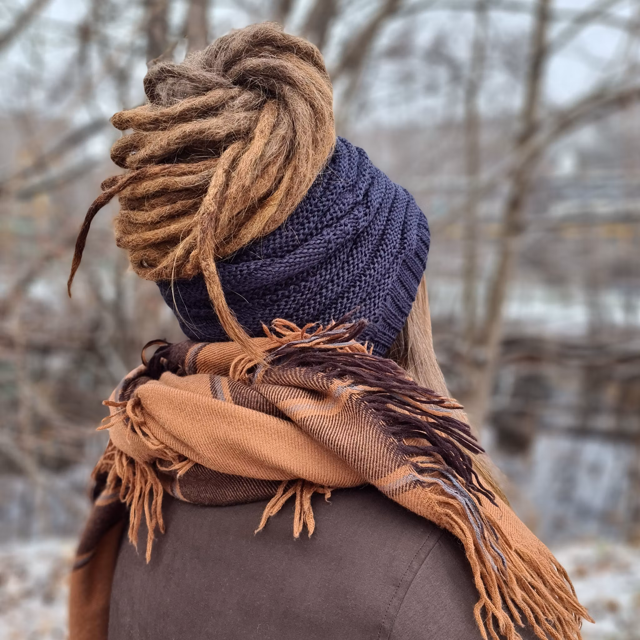 Dreads Stickad Mössa (med hål)