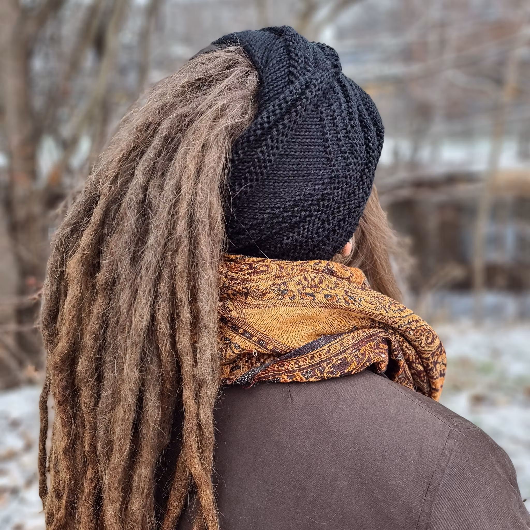 Dreads Stickad Mössa (med hål)