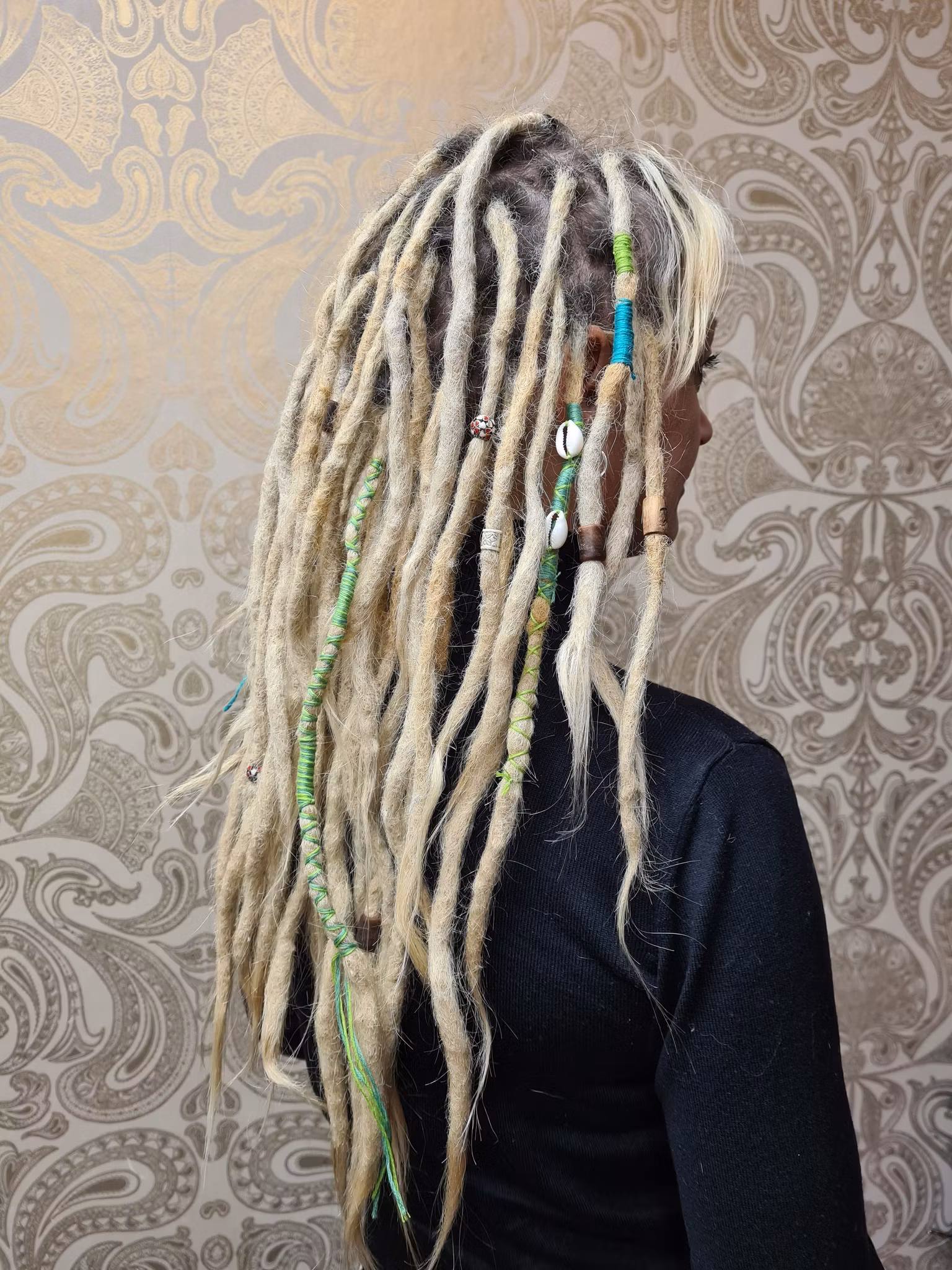 Ljusblond Äkta Dreads 40-45cm (7-8mm)
