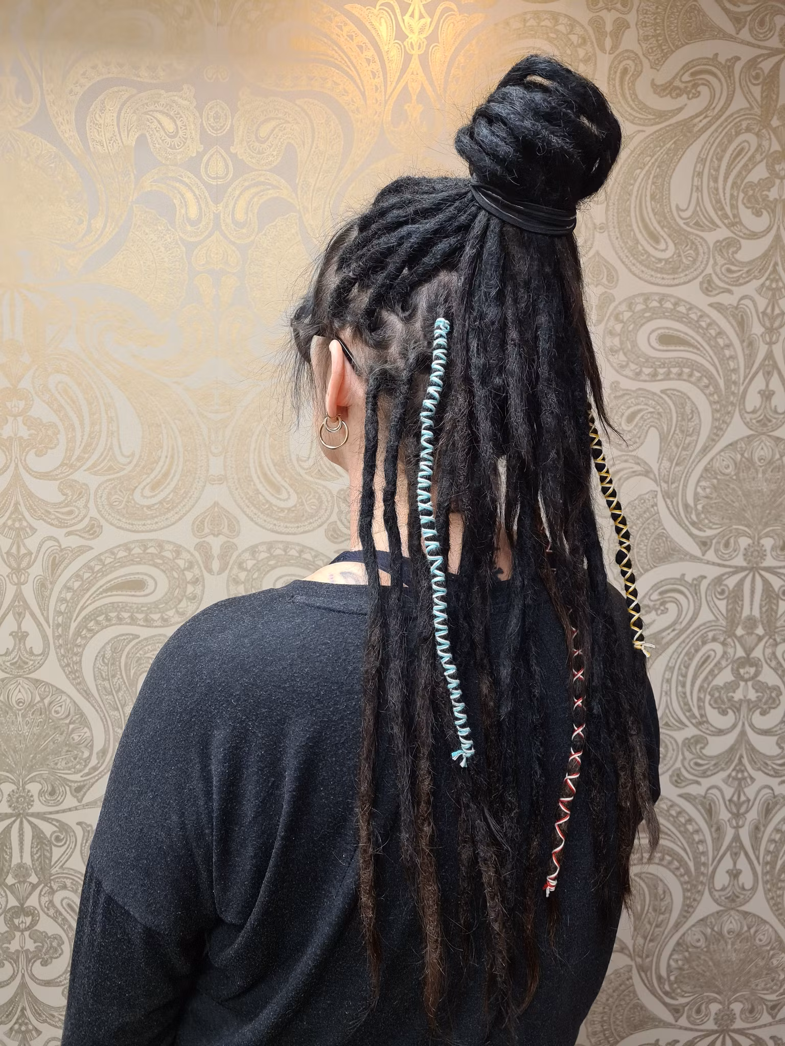 Svart/Svartbruna Äkta Dreads 40-45cm