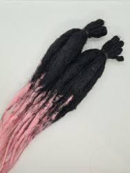 Svart Rosa Ombre SE Syntetdreads 40cm (20st)