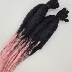Svart Rosa Ombre SE Syntetdreads 40cm (20st)