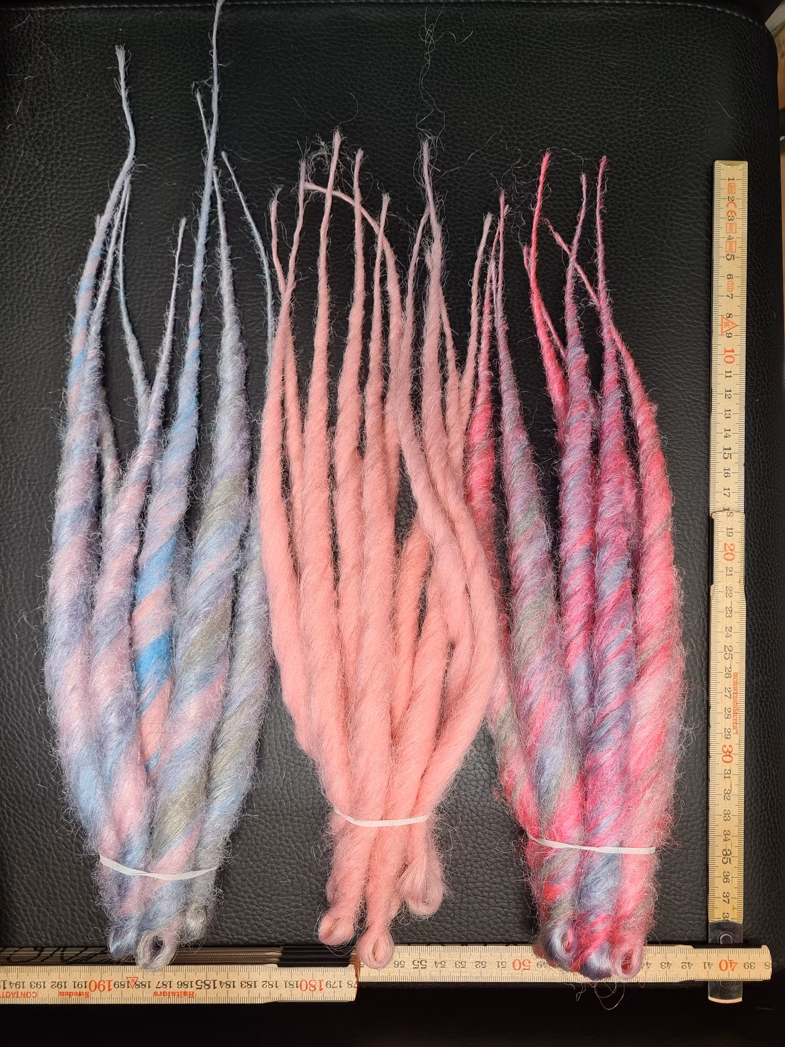 Rosa Candycane SE Syntetdreads 35cm (8st)