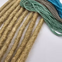 "Himmel" Dekorationskit Till Dreads (Mint, Greige, Turkos Trådar)