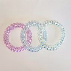 "Bubbel Pastell Set" Spiraler 3-pack Hårsnoddar