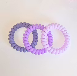 "Violett Set" Spiraler 3-pack Hårsnoddar
