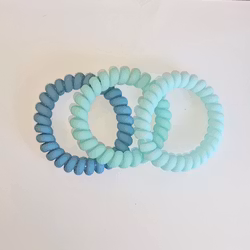 "Turkos Set" Spiraler 3-pack Hårsnoddar