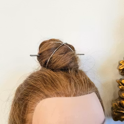 Geometrisk Silverfärgad Hårkorg