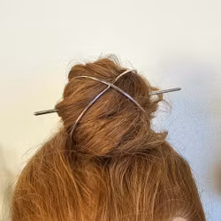 Geometrisk Silverfärgad Hårkorg