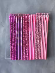 Rosa Glitter Mix Hårspännen 24-pack