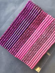 Rosa Glitter Mix Hårspännen 24-pack