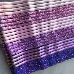 Lila Glitter Mix Hårspännen 24-pack