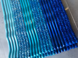 Blå Glitter Mix Hårspännen 24-pack