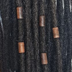 Mörk Trämix "Small" Äkta Trä Dreadsmycken (6mm hål)
