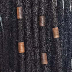 Mörk Trämix "Small" Äkta Trä Dreadsmycken (6mm hål)