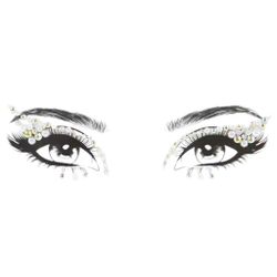 Festival Strasstenar "Vit Eyeliner"