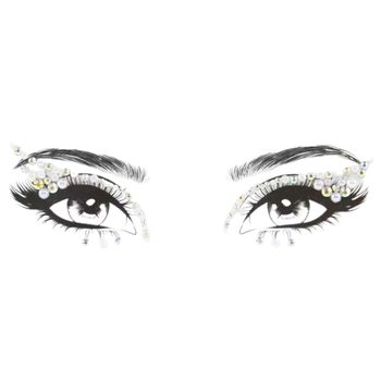 Festival Strasstenar "Vit Eyeliner"
