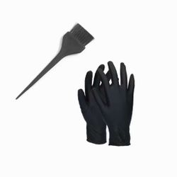 Färgkit med pensel och handskar
