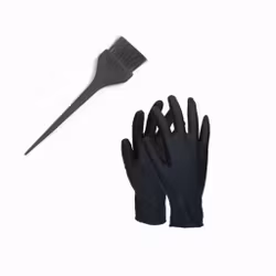 Färgkit med pensel och handskar