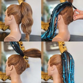 "Neon Flamma" Dreads Ponytail Extensions