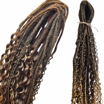 Brun Ombre Ljusbrun Mix DE Syntetdreads 60-70cm (21st)