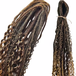 Brun Ombre Ljusbrun Mix DE Syntetdreads 60-70cm (21st)
