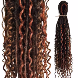 Ginger Ombre Brun Mix DE Syntetdreads 65cm (25st)