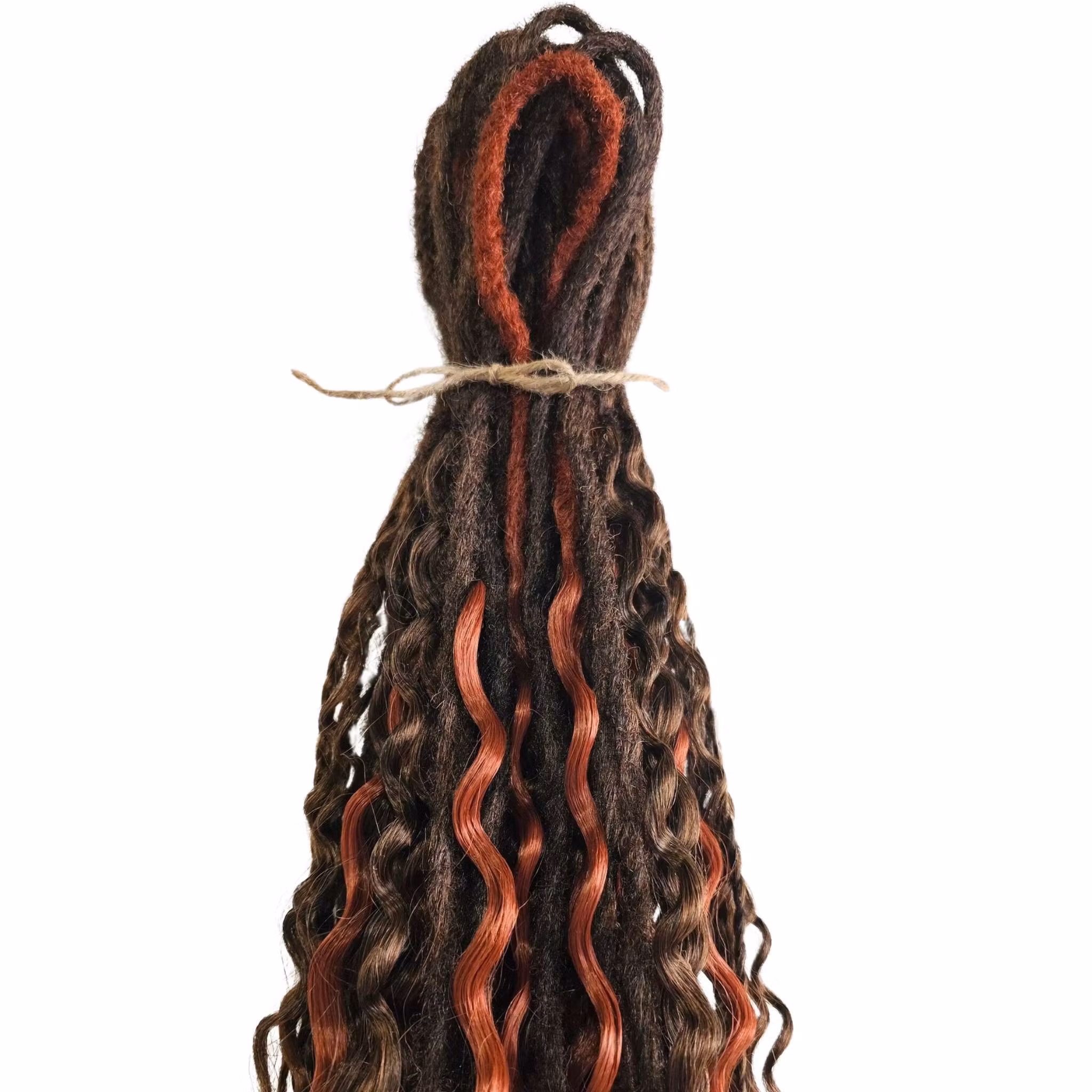 Ginger Ombre Brun Mix DE Syntetdreads 65cm (25st)