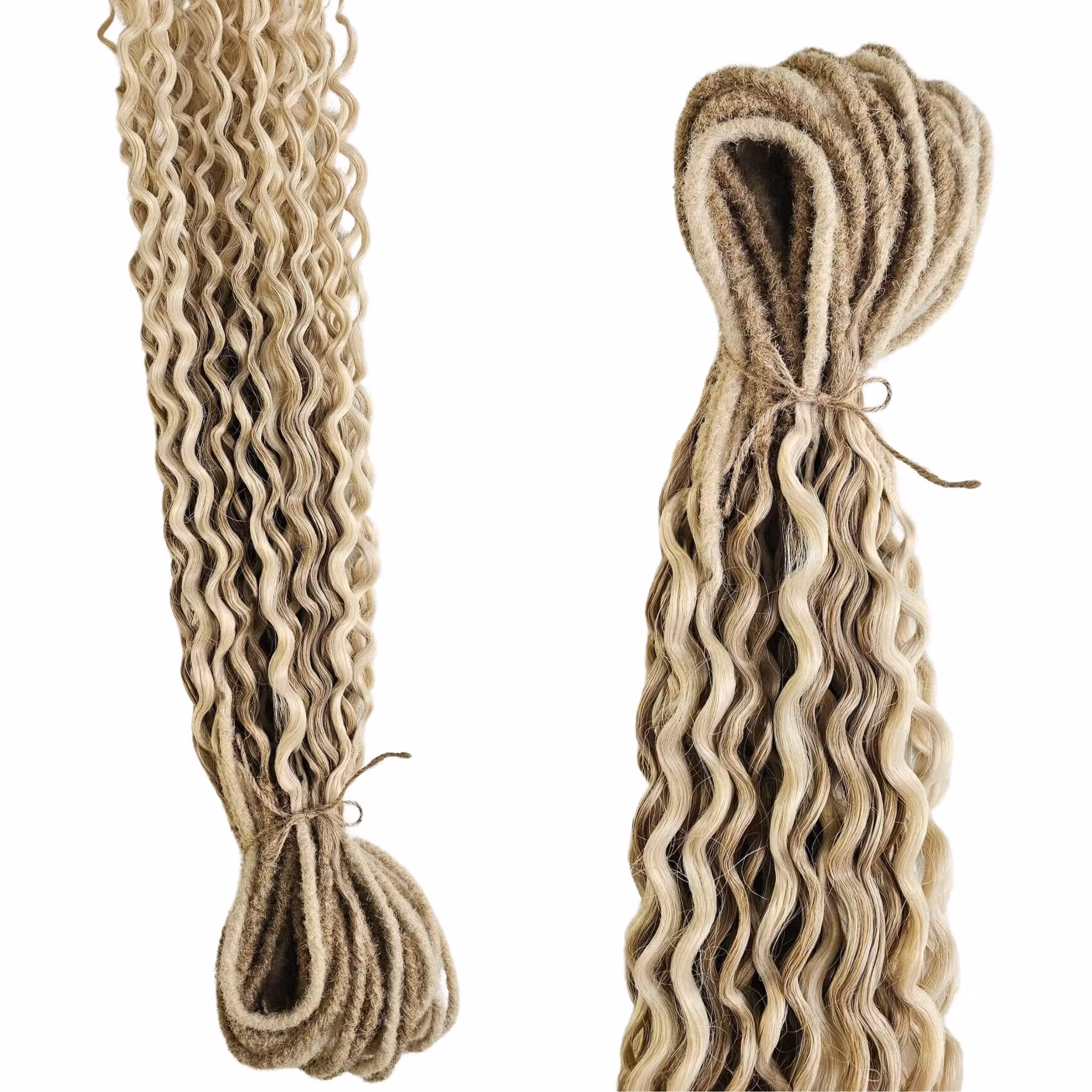 Blond Mix DE Lockiga Syntetdreads 60-65cm (25st)