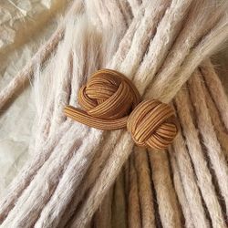 Ljusbrun "Knutar" Hårband Dreadtie