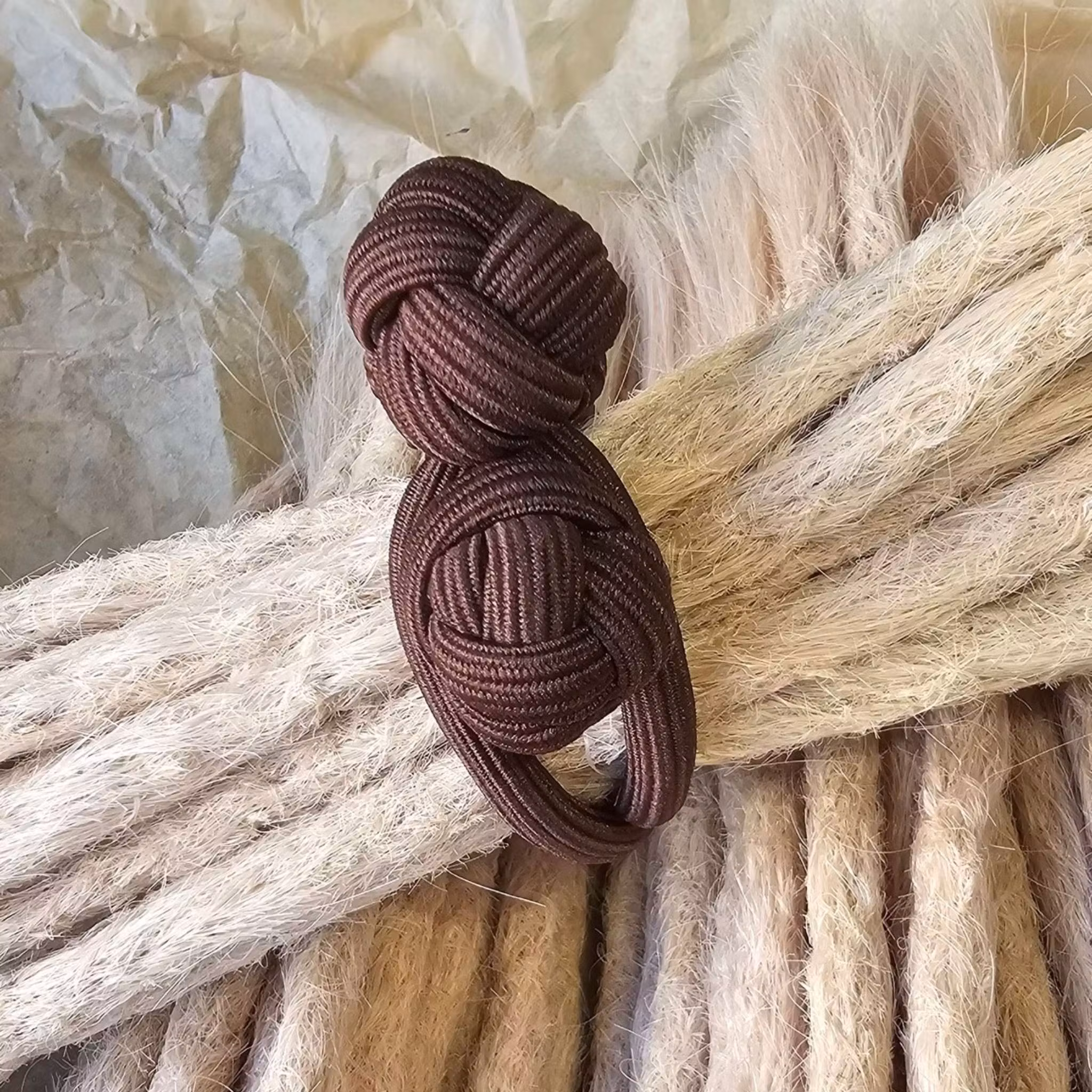 Brun "Knutar" Hårband Dreadtie