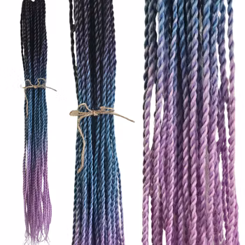 Lila/Blå Mix Tvinnade Slingor 65cm (30st)