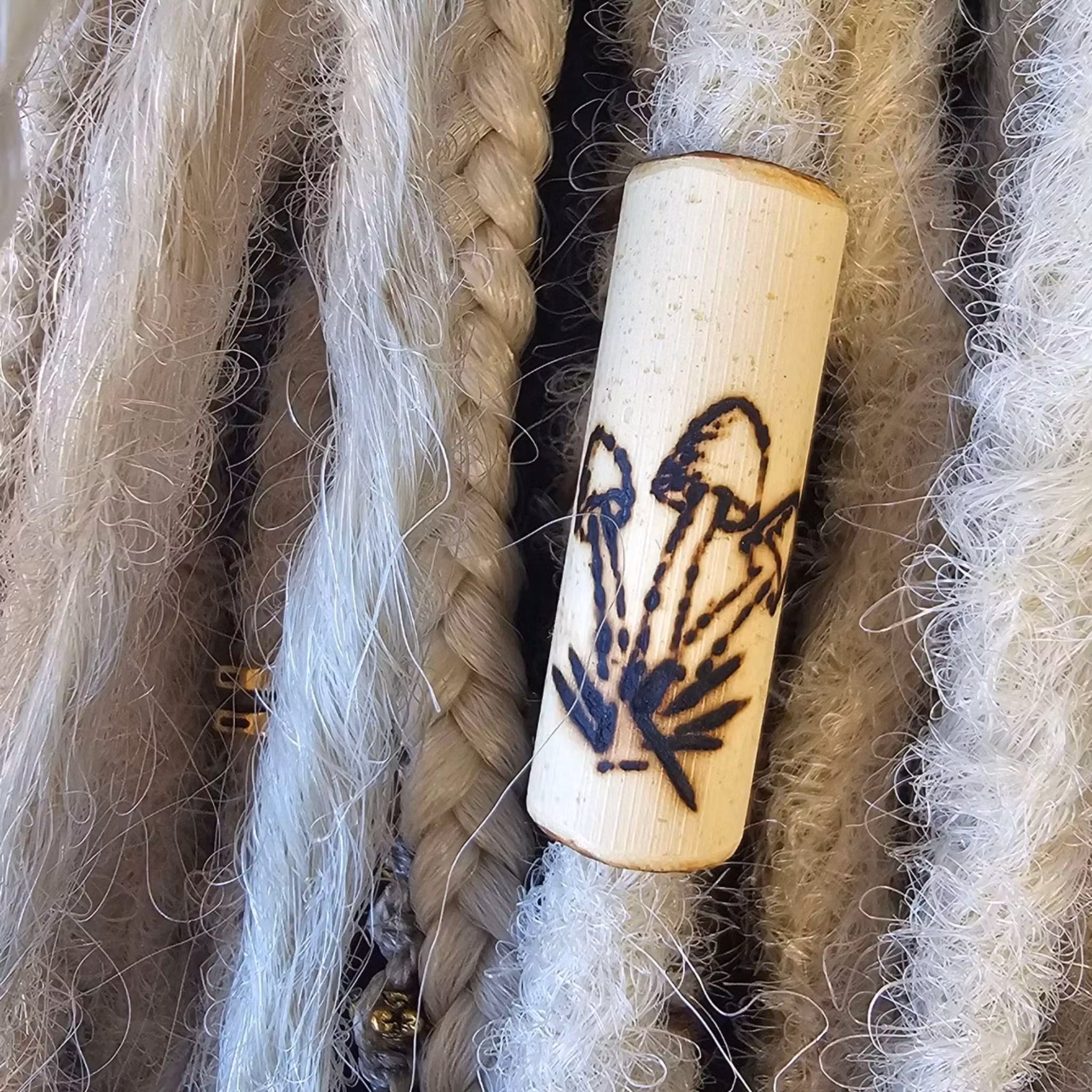 "Trio Svampar" - Lång Ljus Bambu (7 mm hål) Medium