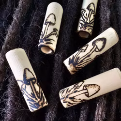 "Trio Svampar" - Lång Ljus Bambu (7 mm hål) Medium