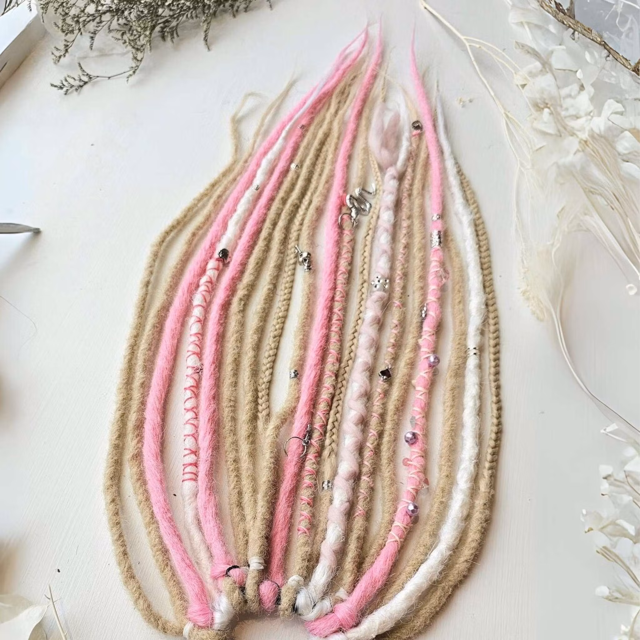 "Rosa Himmel" Dreads Ponytail Extensions