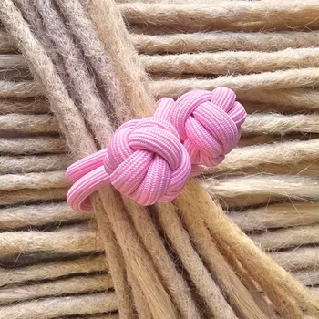 Rosa "Knutar" Hårband Dreadtie