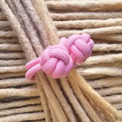 Rosa "Knutar" Hårband Dreadtie