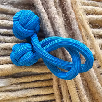 Blå "Knutar" Hårband Dreadtie