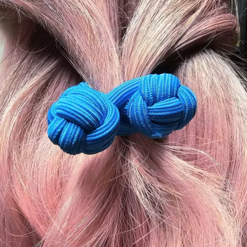 Blå "Knutar" Hårband Dreadtie