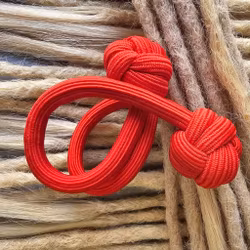 Röd "Knutar" Hårband Dreadtie