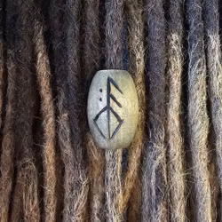 "Runik" - Stor Ask Ljus Träpärla (8-9mm hål) Large