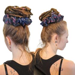 "Rutiga Blå" XL Scrunchie Dreadsnodd