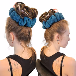 "Petrol Bambufrotté" XL Towel Scrunchie
