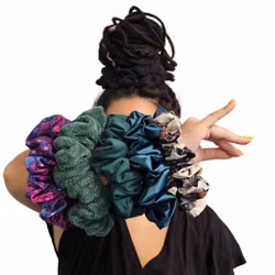 "Satin Smaragd" XL Scrunchie Dreadsnodd