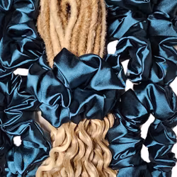 "Satin Smaragd" XL Scrunchie Dreadsnodd