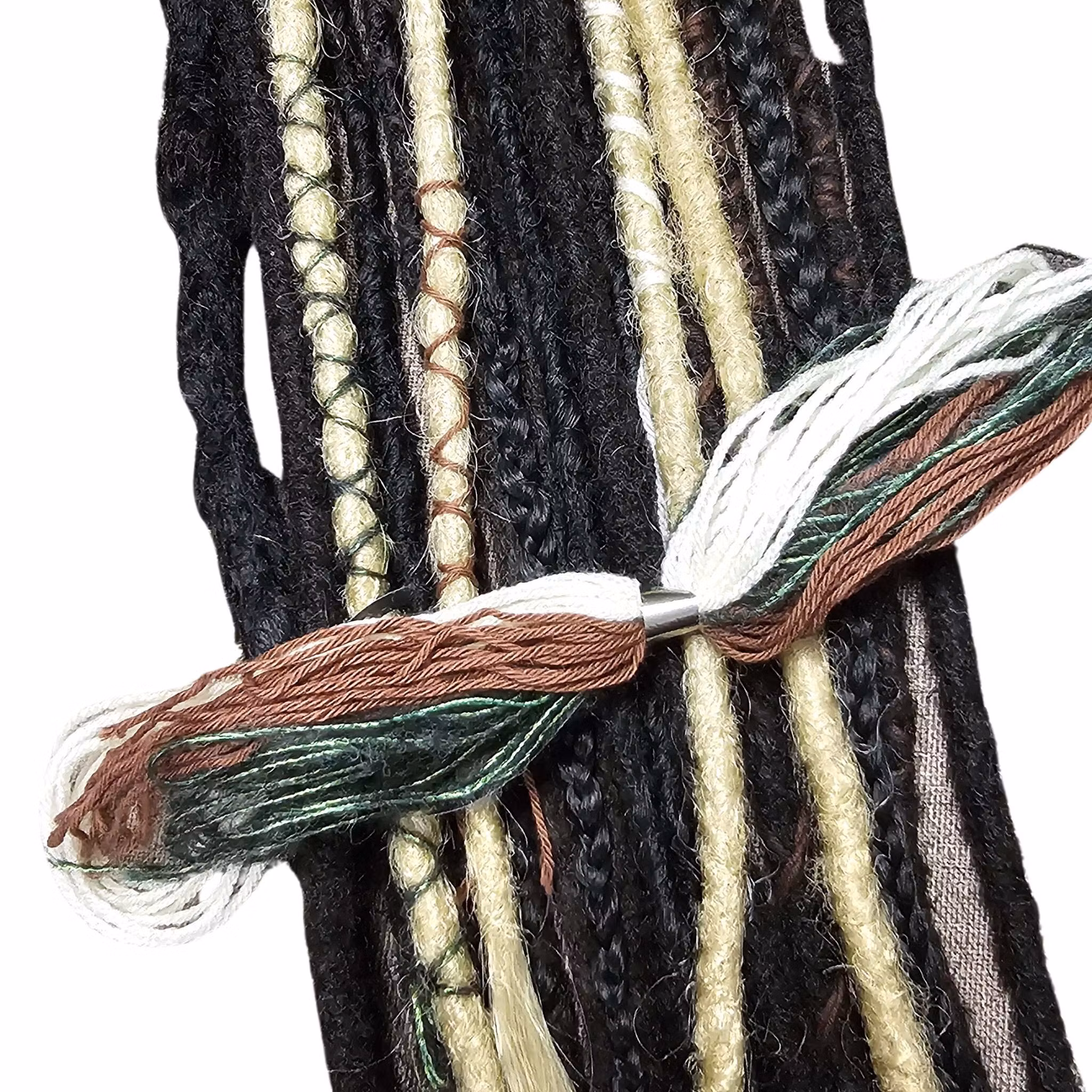 "Mylle" Dekorationskit (Vit, Brun, Metallisk Grön Trådar)