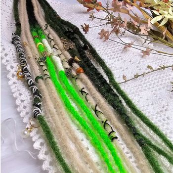 "Neon Blond" Accent Set Dread Ponytail Extension