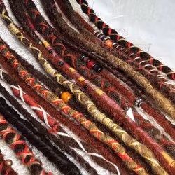 Brun & Röd Mix DE & SE Syntetdreads 50-55cm (15st)