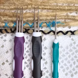 3st Ergonomisk Virknål med Silikonhandtag Set 0,75mm